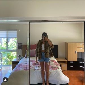 Vintage cheetah fur jacket